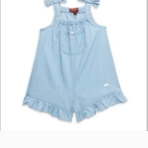 7 For All Mankind Cotton Baby girl Ruffle romper size 12M